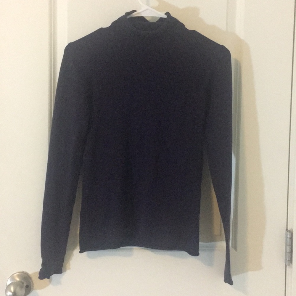 Dark purple mock neck long sleeve